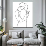 Malen nach Zahlen Kunst Minimalismus Zeichnung Liebende II