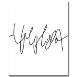 Malen nach Zahlen Kunst Minimalismus Zeichnung Schrift