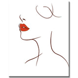 Malen nach Zahlen Strichzeichen Kunst Silhouette Frau