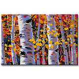 Malen nach Zahlen Kunst Natur Herbstblätter der Birke
