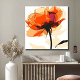 Malen nach Zahlen Blumen orangene Rose