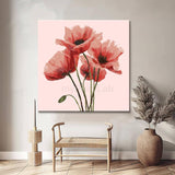 Grind after blooming three red tulips