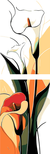 Painting by Numbers Art Nature Red Calla