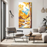 Malen nach Zahlen Berg-Fluß-Landschaft