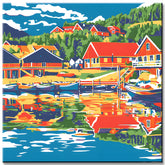 Malen nach Zahlen Fischerhütten Norway