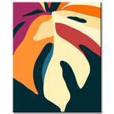 Malen nach Zahlen Kunst Malerei Farbiges Blumenblatt