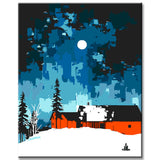 Malen nach Zahlen Polarlichter Aurora Nacht