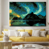 Grind after Zahlen Mond im Polarlicht Versand aus DE