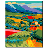 Painting by Numbers Colorful Mountain Landscape