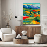 Malen nach Zahlen Farbige Berglandschaft