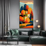 Painting by Numbers Folkart Folk Art House in Landscape