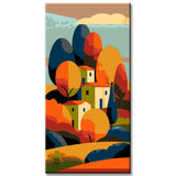 Painting by Numbers Folkart Folk Art House in Landscape
