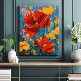 Grind nach Zahlen Blumen Rote Mohnblume