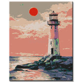 Painting by Numbers Lighthouse at Sunset Shipping from DE