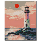 Painting by Numbers Lighthouse at Sunset Shipping from DE