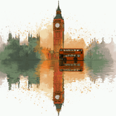 Paint by Numbers London in Watercolor