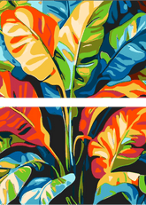 Malen nach Zahlen Tropical art design 2-piece Versand from DE