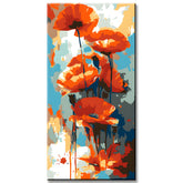 Malen nach Zahlen Panorama Blumenkunst Mohn