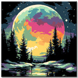 Malen nach Zahlen Arktischer Regenbogen Mond