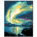 Malen nach Zahlen Polarlichter Kunst