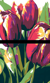 Malen nach Zahlen Lila Tulpen 2-teilig