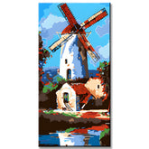 Malen nach Zahlen Niederlande Holland Illustration Windmühle