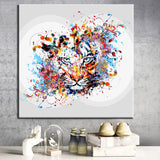 Malen nach Zahlen Kunst Leopardenkopf mit Graffiti