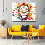 Painting by Numbers Art Lion Head with Graffiti