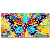 Malen nach Zahlen Panorama Kunst Riesiger Bunter Schmetterling