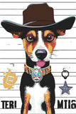 Malen nach Zahlen Kunst Verbrecherhund mit Cowboyhut
