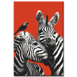 Painting by Numbers Art Animal Two Zebra Heads