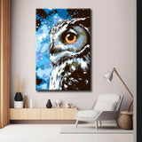 Malen nach Zahlen Kunst Tier Eule im Profil