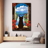 Malen nach Zahlen Katze Kunstbild Landschaft