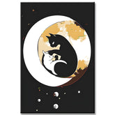 Grind after dark and white cats as Ying Yang