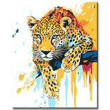 Malen nach Zahlen Tierkunst Leopard auf dem Baum