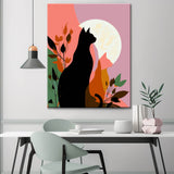 Grind after Zahlen Katzen bei Nacht Kunst