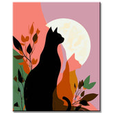 Grind after Zahlen Katzen bei Nacht Kunst