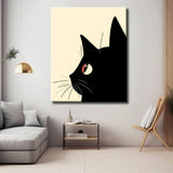 Malen nach Zahlen Schwarze Katzen Portraits