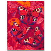 Malen nach Zahlen Kunst Tier Rote Schmetterlinge