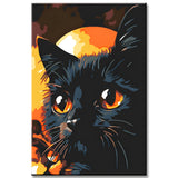 Painting by Numbers Black Cat Art in Portrait