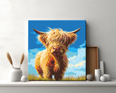 Malen nach Zahlen Highland Hochland Rind Portrait