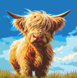 Malen nach Zahlen Highland Hochland Rind Portrait