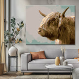 Malen nach Zahlen Braunes Highland Hochland Rind