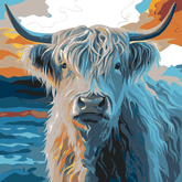Malen nach Zahlen Highland Hochland Rind Kunst