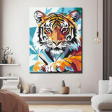 Malen nach Zahlen Polygon Art Bunter Tiger