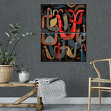 Malen nach Zahlen Abstrakte Kunst von Vögel 2-teilig Versand aus DE