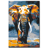 Painting by Numbers Animal Art Elephant in Motion