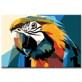 Malen nach Zahlen Polyon Art Papagei