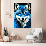 Malen nach Zahlen Blauer Fuchs Tier Kunst