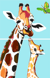 Malen nach Zahlen Giraffe mit gebogenem Hals 2-teilig Versand aus DE